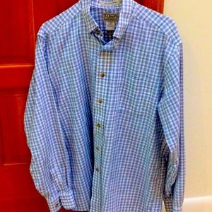 - Wrinkle resistant LL Bean button down shirt with pocket